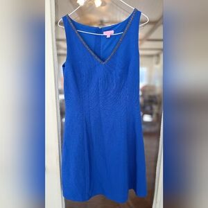 Lilly Pulitzer Royal Blue Mini Dress Holidays Party Formal